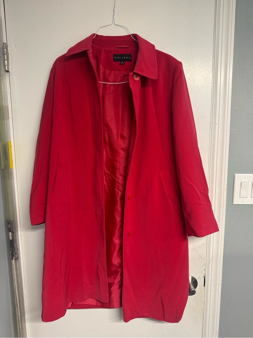 Gallery Red Coat Women's Size Medium